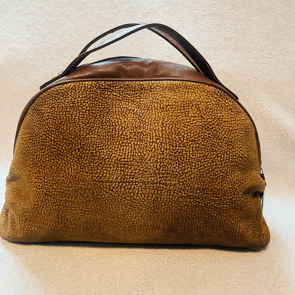 Borbonese Redwall Quail Suede Large Handbag - Picture 12 of 12